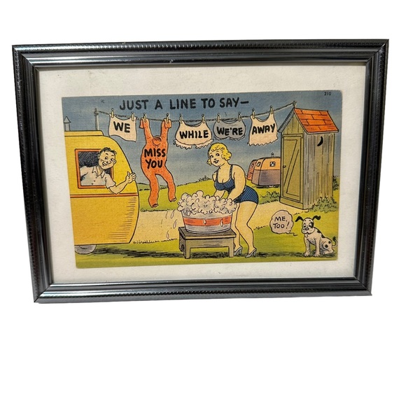 Vintage 1940’s Framed Postcards (4) - Picture 3 of 10